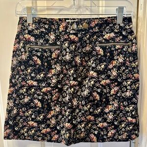 Floral Cord Mini Skirt🖤